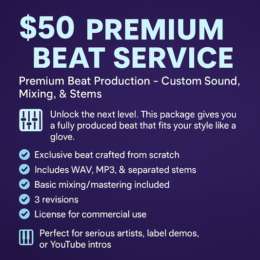 Premium Beat Production – Custom Sound, Mixing, & Stems