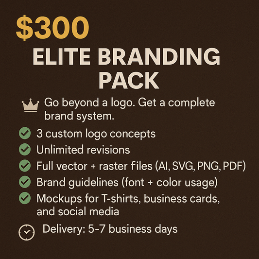 Elite Branding Pack – Logo, Brand Book, Mockups, Full Kit